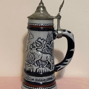 Vintage Avon Beer Stein‎ with Pewter Lid 1976 Collectible Beer Stein